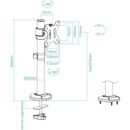 Tooq Soporte de Mesa para Pantalla 17-32 Pulgadas Negro DB1131TN-B Tooq Soporte de Mesa para Pantalla 17-32 Pulgadas Negro DB1131TN-B